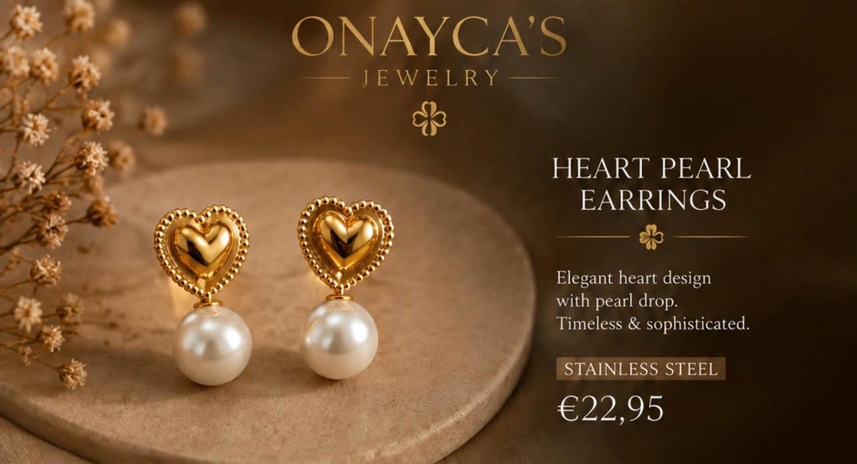 heart pearl earrings