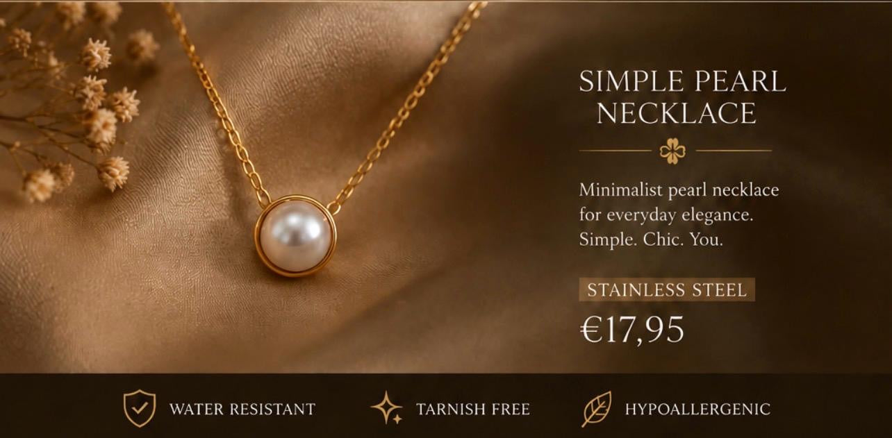 sparkle pearl necklace