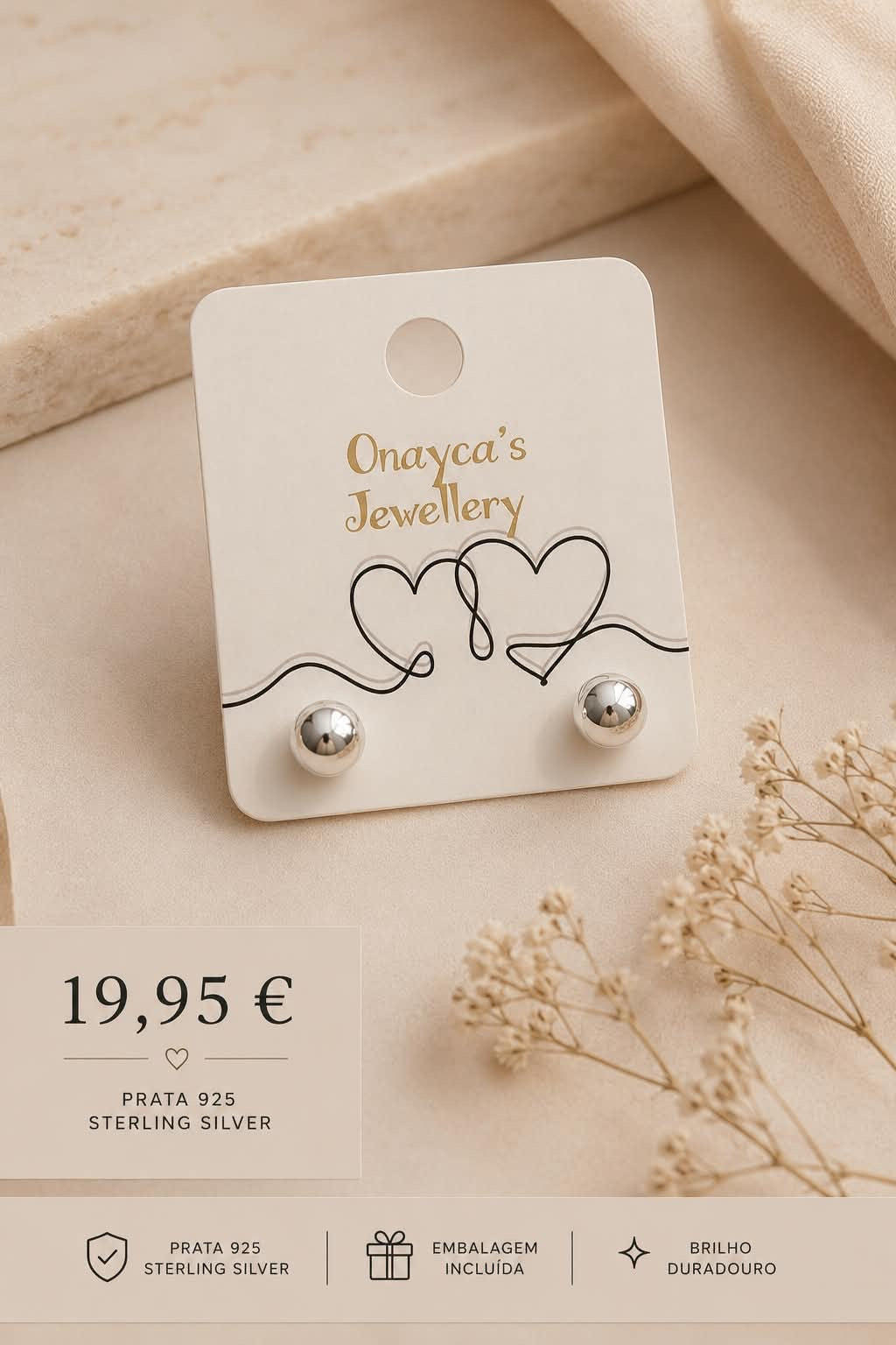 round silver earrings